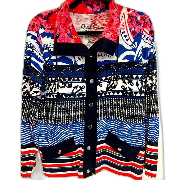 Onque Casuals Colorful Cotton Jacket - Size Large - Picture 1 of 4